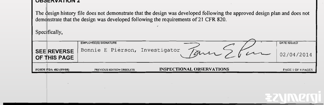 Bonnie E. Pierson FDA Investigator Bonnie E. Conley FDA Investigator 