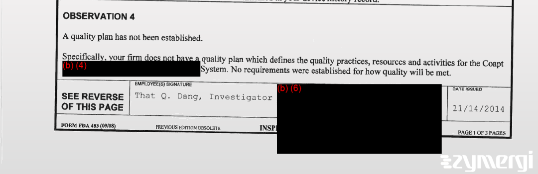 That Q. Dang FDA Investigator Samuel W. Labinjo FDA Investigator 