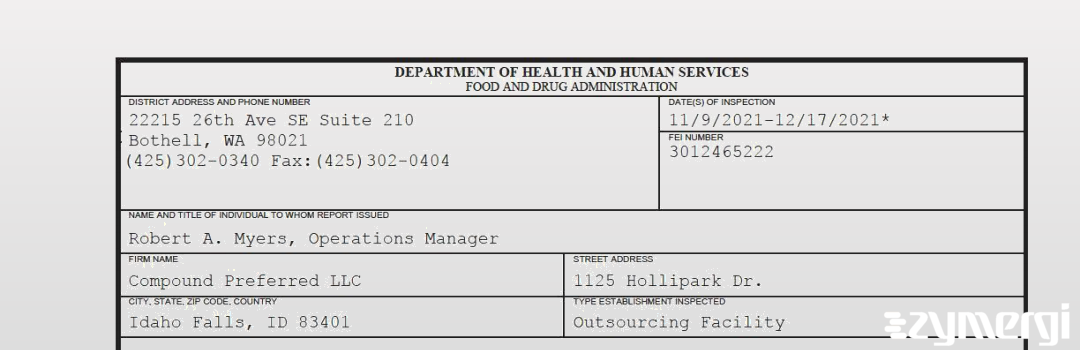 FDANews 483 Compound Preferred LLC Dec 17 2021 top