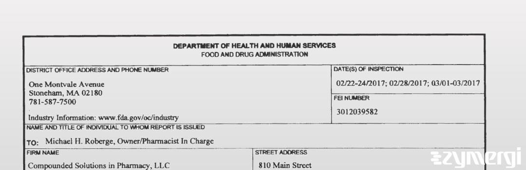 FDANews 483 Compounded Solutions in Pharmacy Mar 3 2017 top