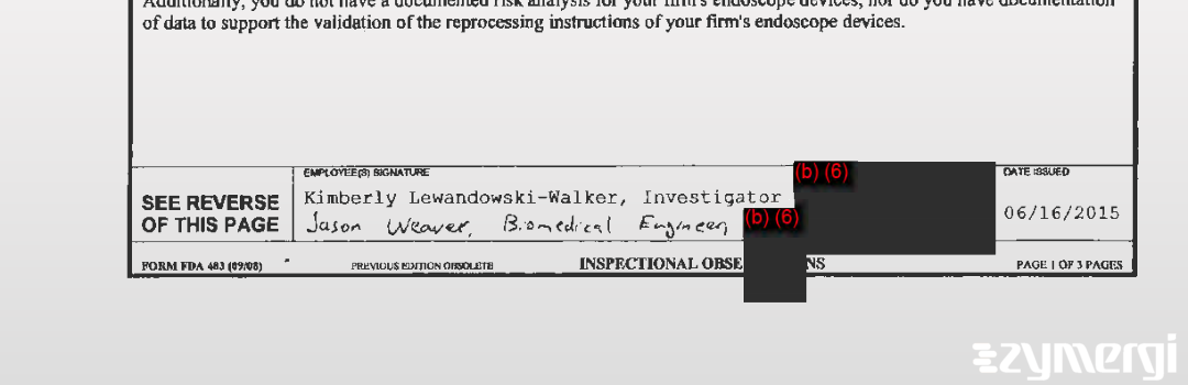 Kimberly Lewandowski-Walker FDA Investigator