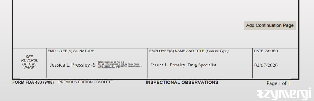 Jessica L. Pressley FDA Investigator
