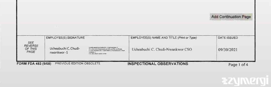 Ucheabuchi C. Chudi-Nwankwor FDA Investigator 