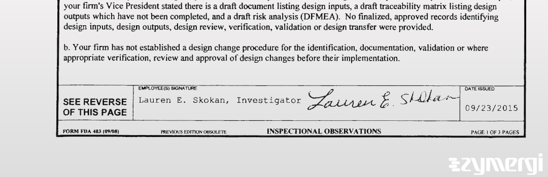Lauren E. Skokan FDA Investigator Lauren E. Skokan Priest FDA Investigator Skokan Priest, Lauren E FDA Investigator