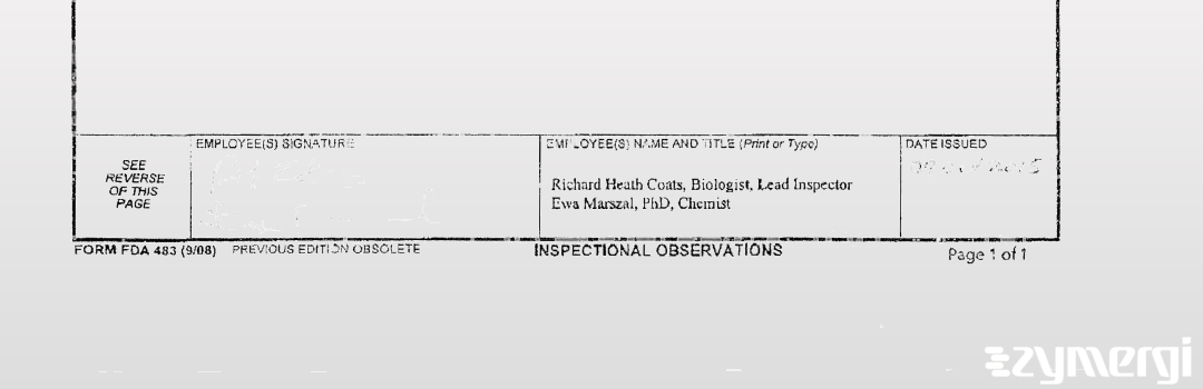 Richard H. Coats FDA Investigator 