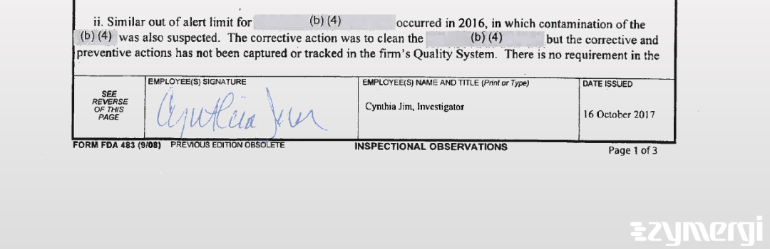 Cynthia Jim FDA Investigator