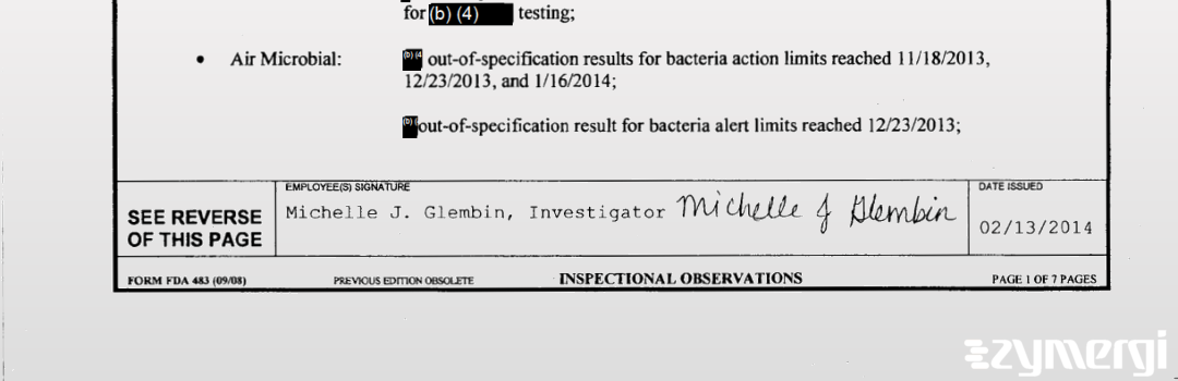 Michelle J. Glembin FDA Investigator 