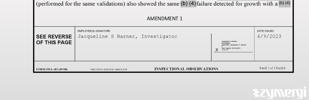 Jacqueline S. Warner FDA Investigator