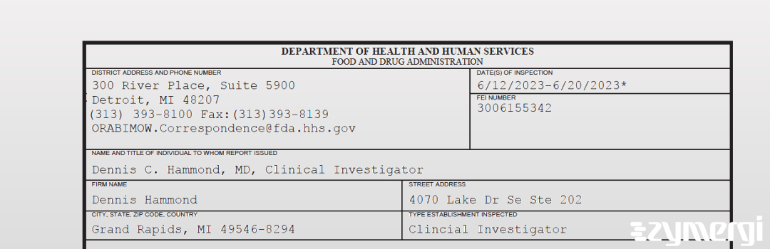 FDANews 483 Dennis Hammond Jun 20 2023 top