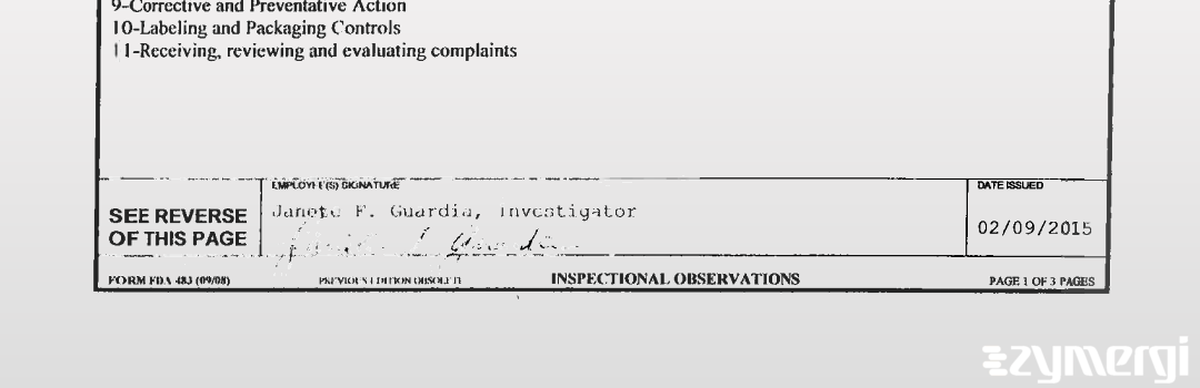 Janete F. Guardia FDA Investigator