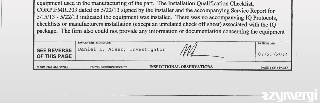 Daniel L. Aisen FDA Investigator