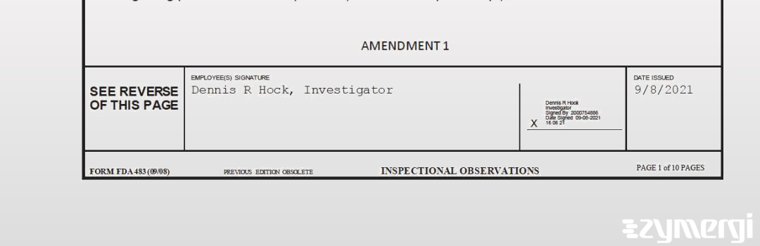 Dennis R. Hock FDA Investigator 