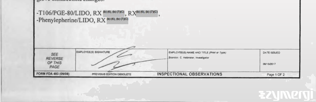 Brandon C. Heitmeier FDA Investigator 