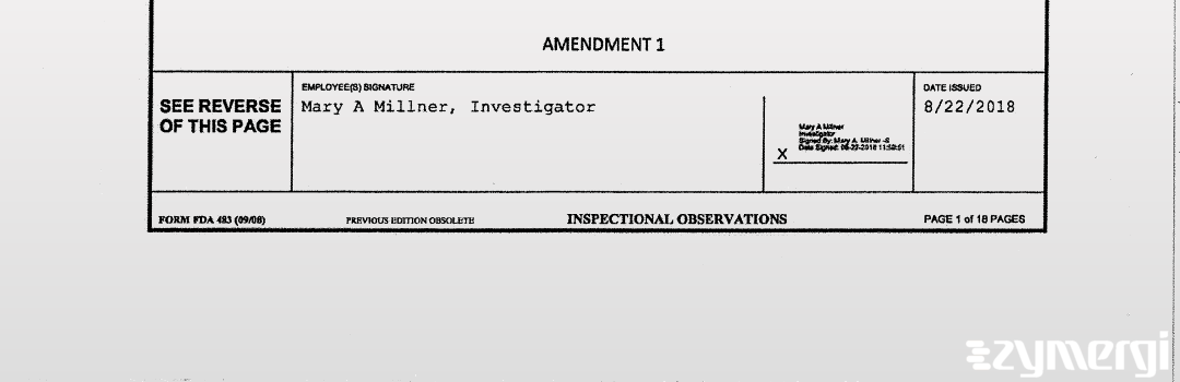 Mary A. Millner FDA Investigator
