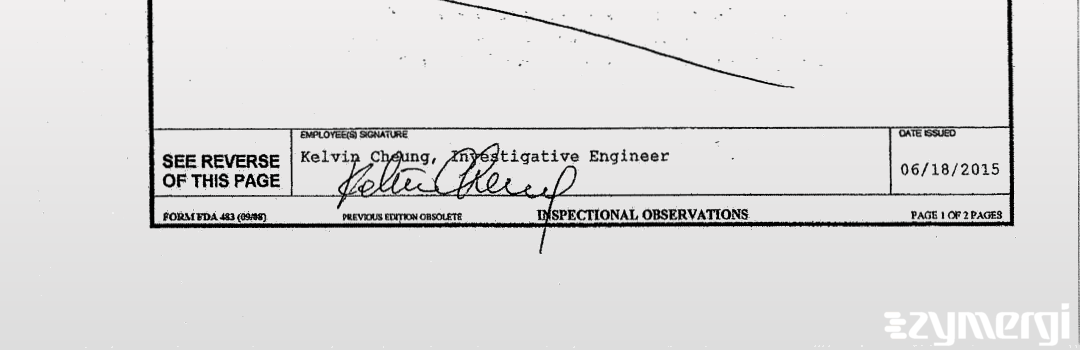 Kelvin Cheung FDA Investigator