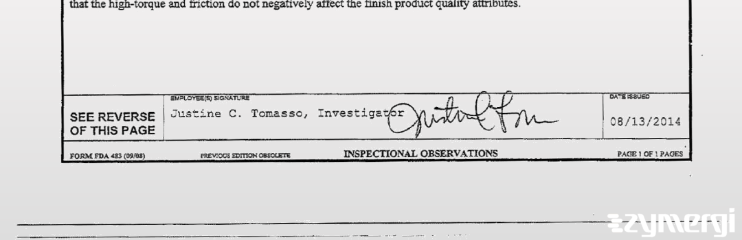 Justine Tomasso FDA Investigator