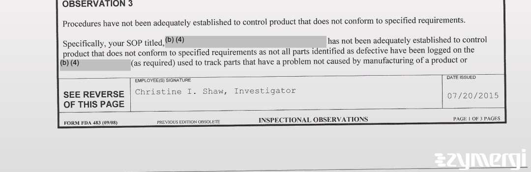 Christine I. Shaw FDA Investigator