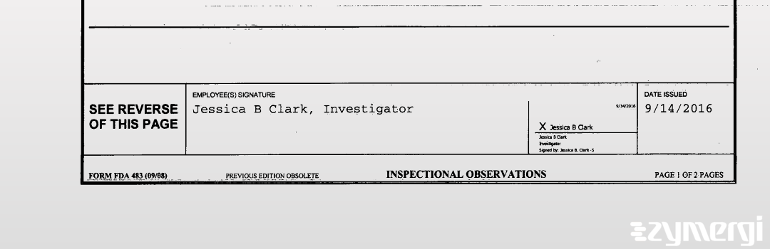 Jessica B. Clark FDA Investigator 