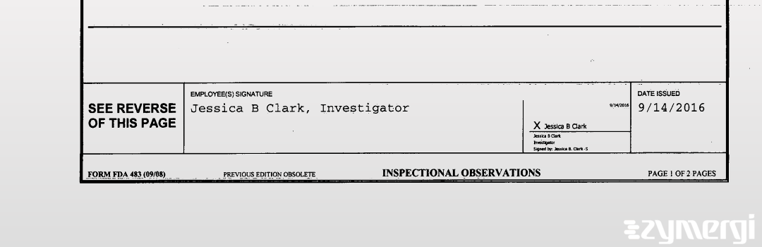 Jessica B. Clark FDA Investigator