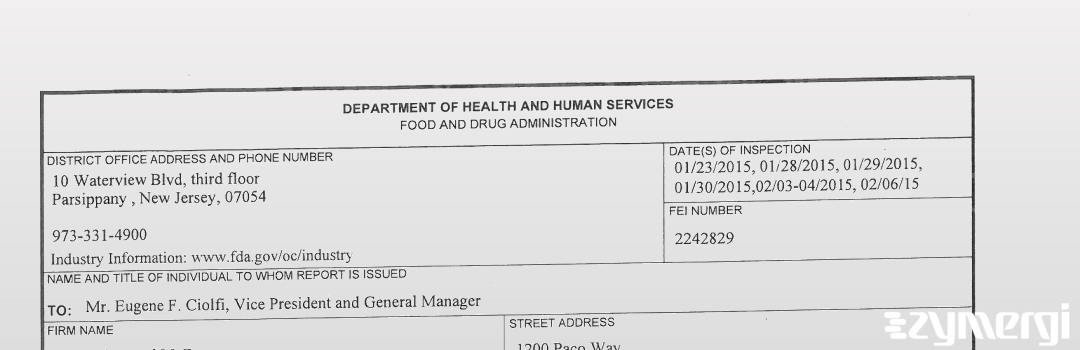 FDANews 483 DPT Lakewood, LLC Feb 6 2015 top
