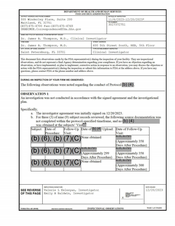 FDAzilla FDA 483 Dr. James A. Thompson, M.D, Saint Petersburg | 2023