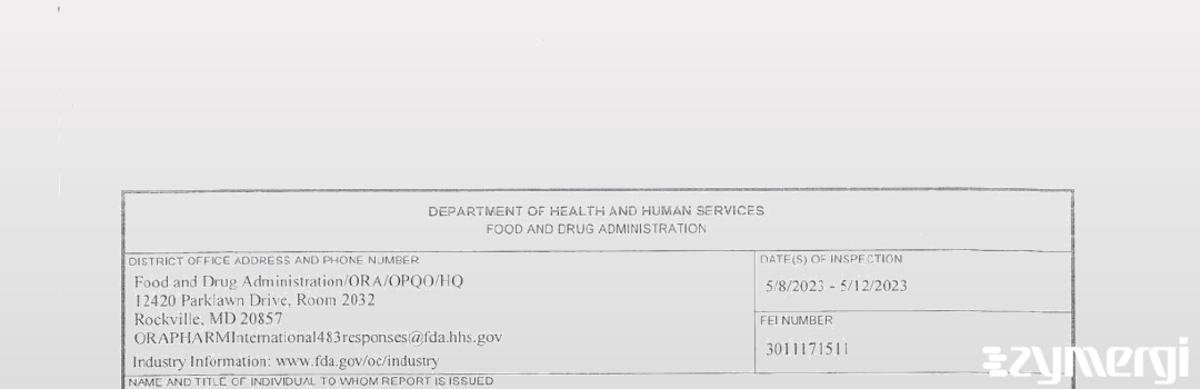 FDANews 483 Dr. Reddy's Laboratories Ltd. May 12 2023 top