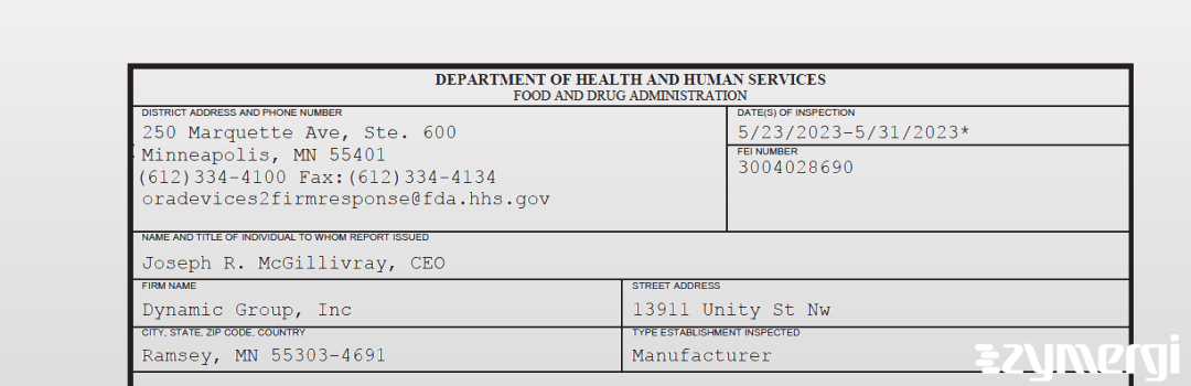 FDANews 483 Dynamic Group, Inc May 31 2023 top