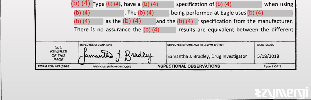 Samantha J. Bradley FDA Investigator Louis G. An FDA Investigator 