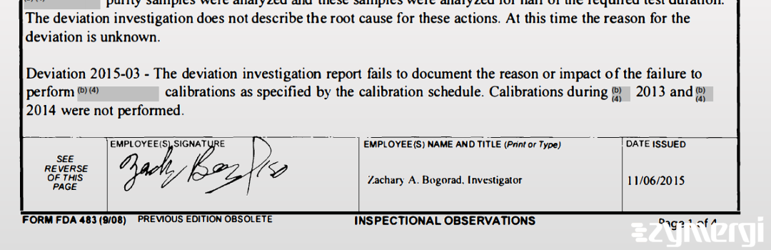 Zachary A. Bogorad FDA Investigator 