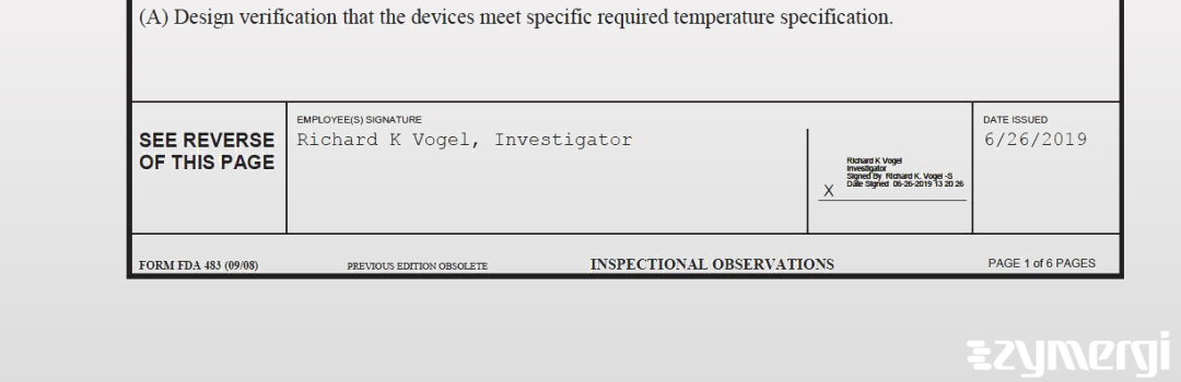 Richard K. Vogel FDA Investigator 