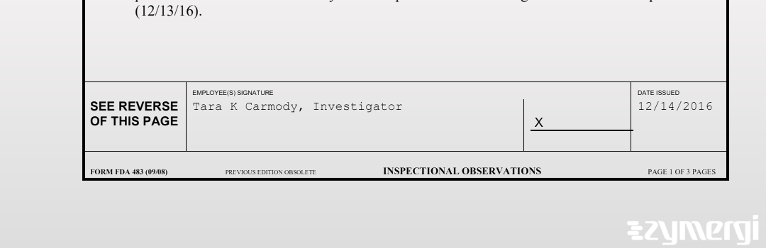 Tara K. Carmody FDA Investigator