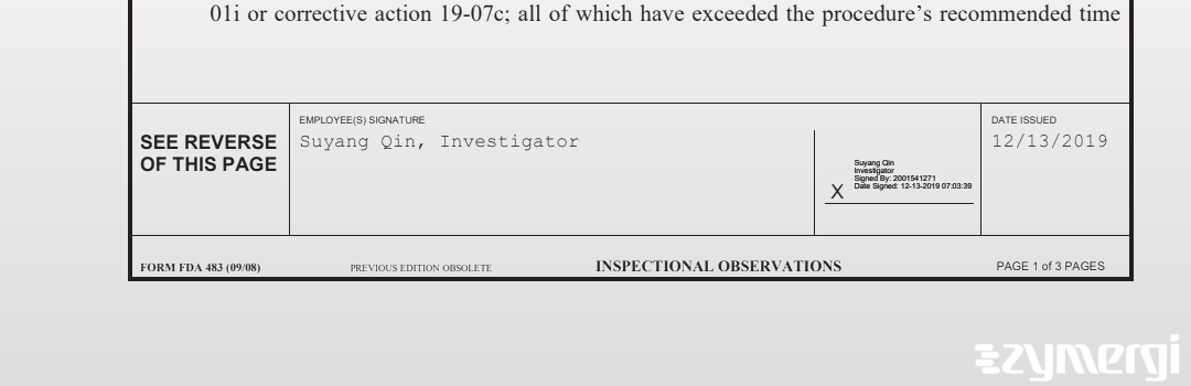 Suyang Qin FDA Investigator 