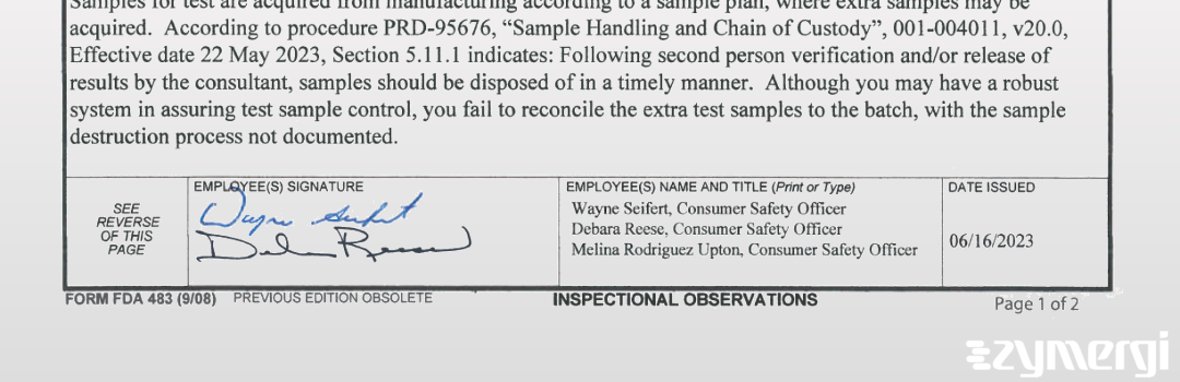 Wayne E. Seifert FDA Investigator 