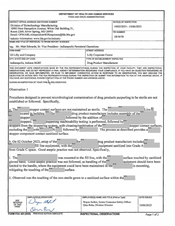FDAzilla FDA 483 Eli Lilly, Indianapolis | October 2023