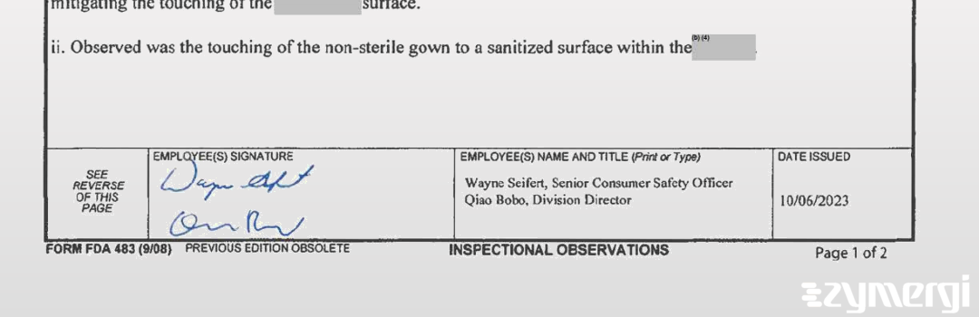 Wayne E. Seifert FDA Investigator