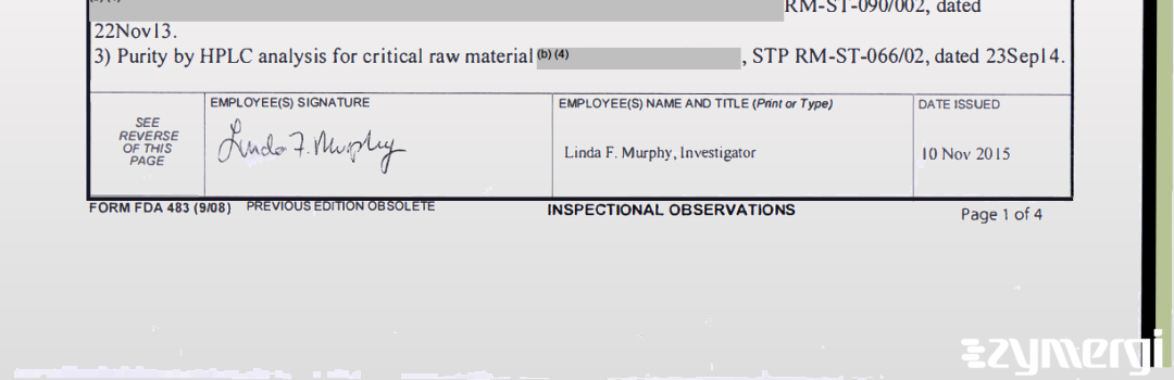 Linda F. Murphy FDA Investigator
