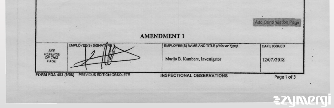 Marijo B. Kambere FDA Investigator