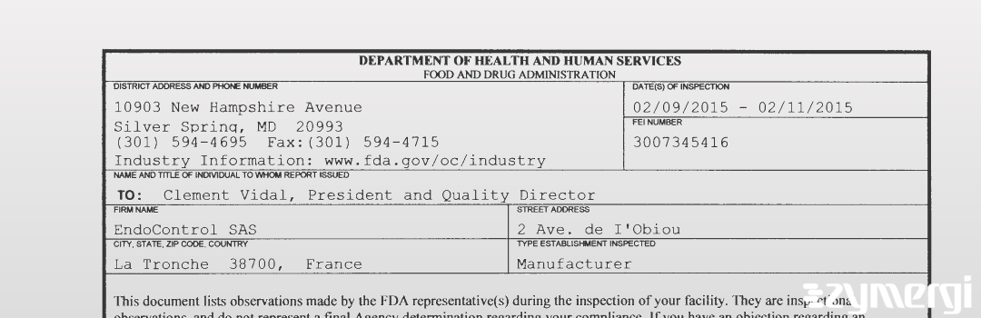 FDANews 483 EndoControl Feb 11 2015 top