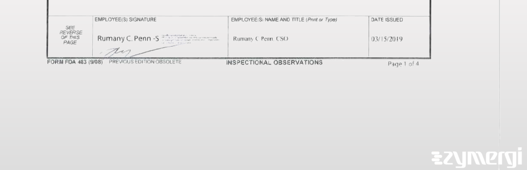 Rumany C. Penn FDA Investigator