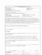 FDAzilla FDA 483 ESSND GLOBAL, Nashik | September 2019