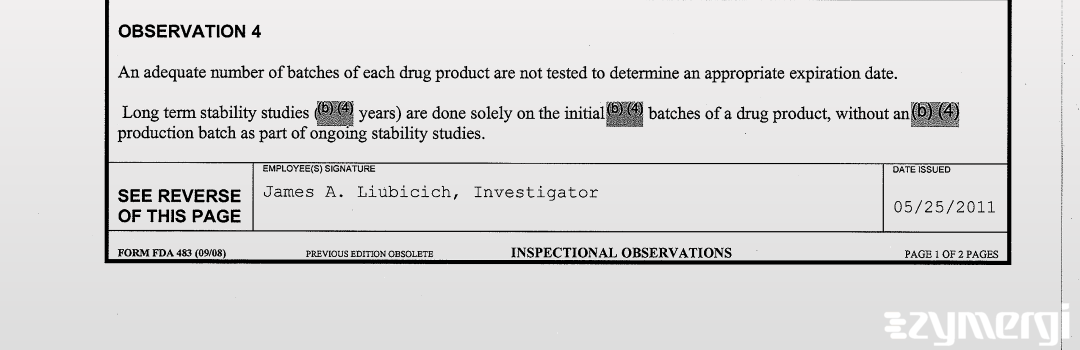 James A. Liubicich FDA Investigator