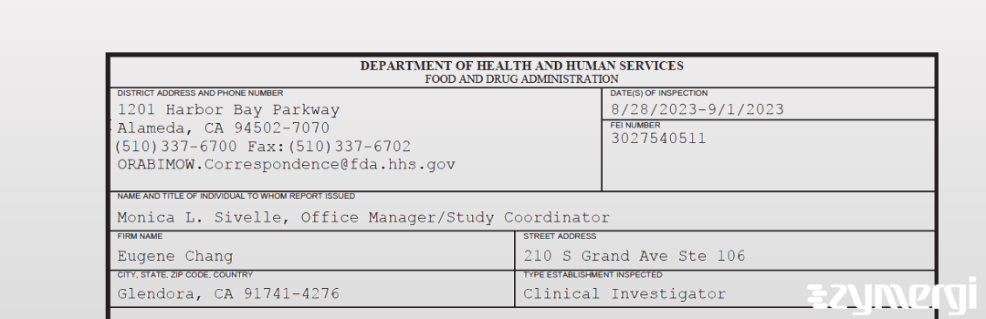 FDANews 483 Eugene Chang Sep 1 2023 top