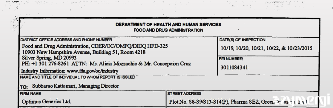FDANews 483 Evertogen Life Sciences Ltd. Oct 23 2015 top