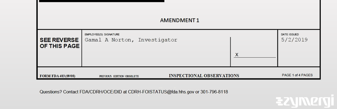Gamal A. Norton FDA Investigator