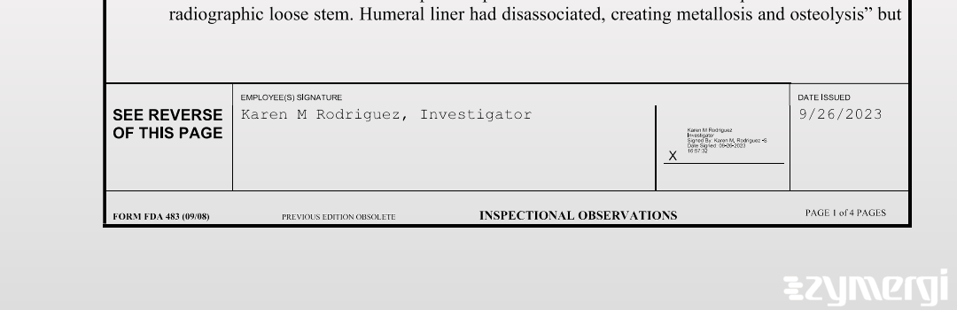 Karen M. Rodriguez FDA Investigator Karen M. Cruz Arenas FDA Investigator Cruz Arenas, Karen M FDA Investigator
