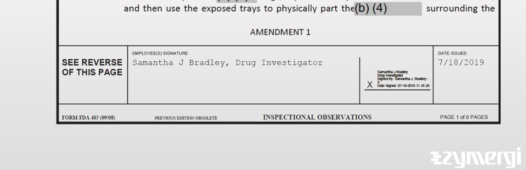 Samantha J. Bradley FDA Investigator