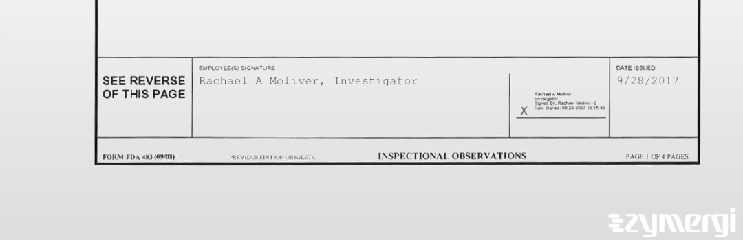 Rachael A. Moliver FDA Investigator 