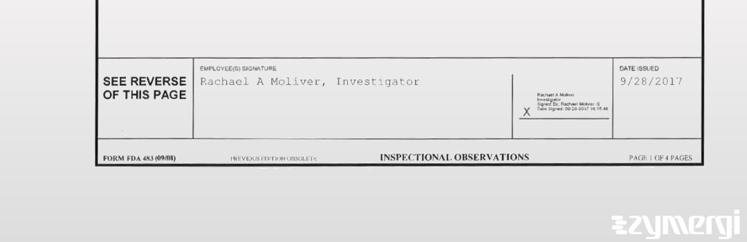 Rachael A. Moliver FDA Investigator