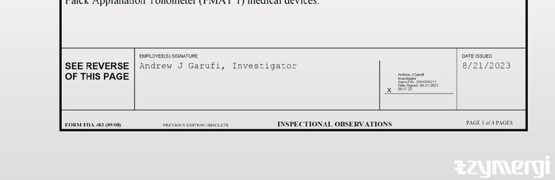 Andrew J. Garufi FDA Investigator