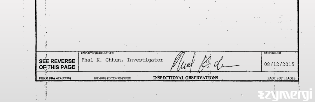Phal K. Chhun FDA Investigator